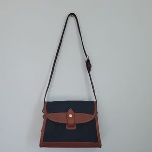 Dooney and Bourke flap crossbody, black, without long strap